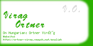 virag ortner business card